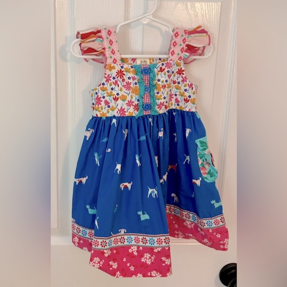 Wildflowers La La Land Blue Dogs dress size 2 - Picture 2 of 2